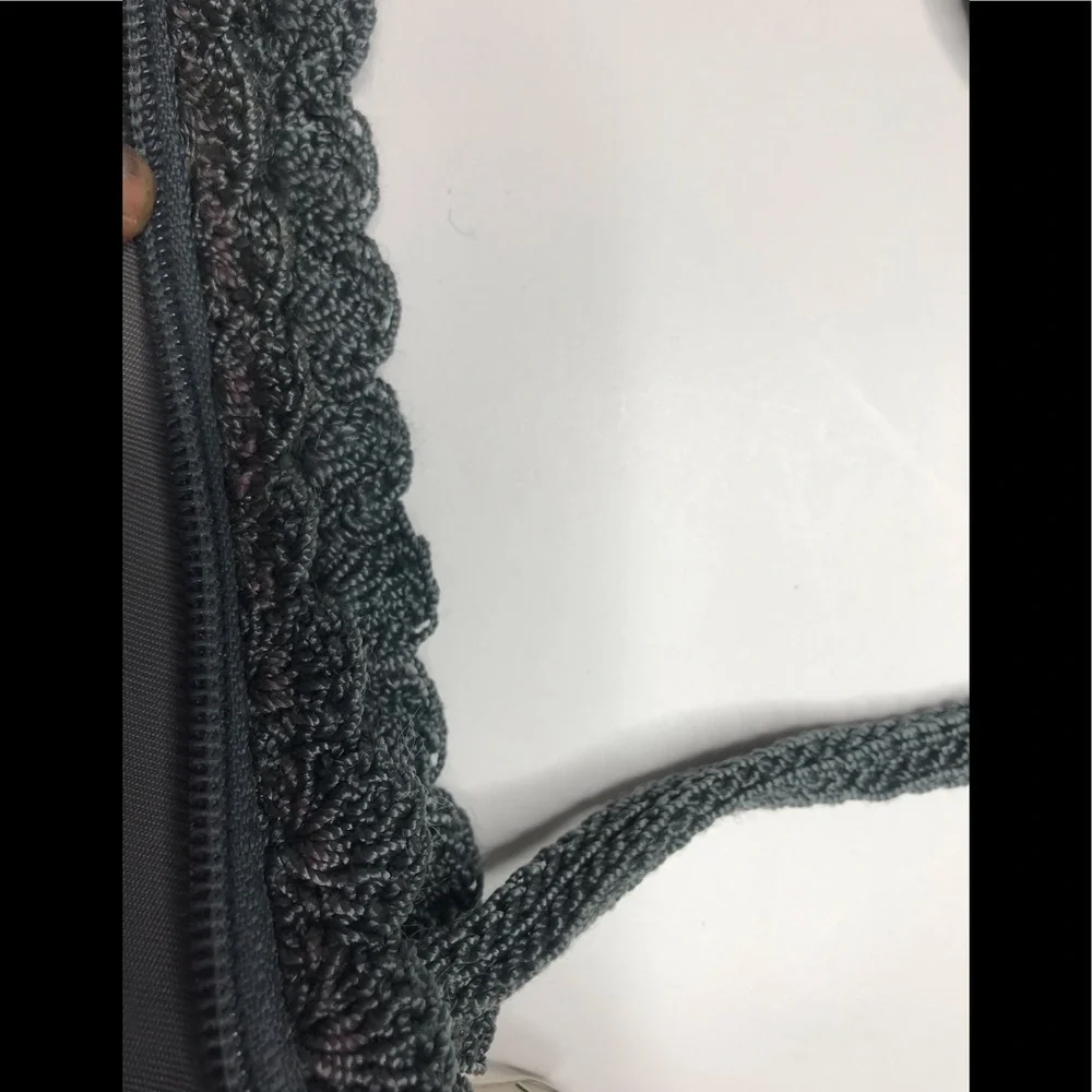 The Sak grey crochet crossbody bag purse